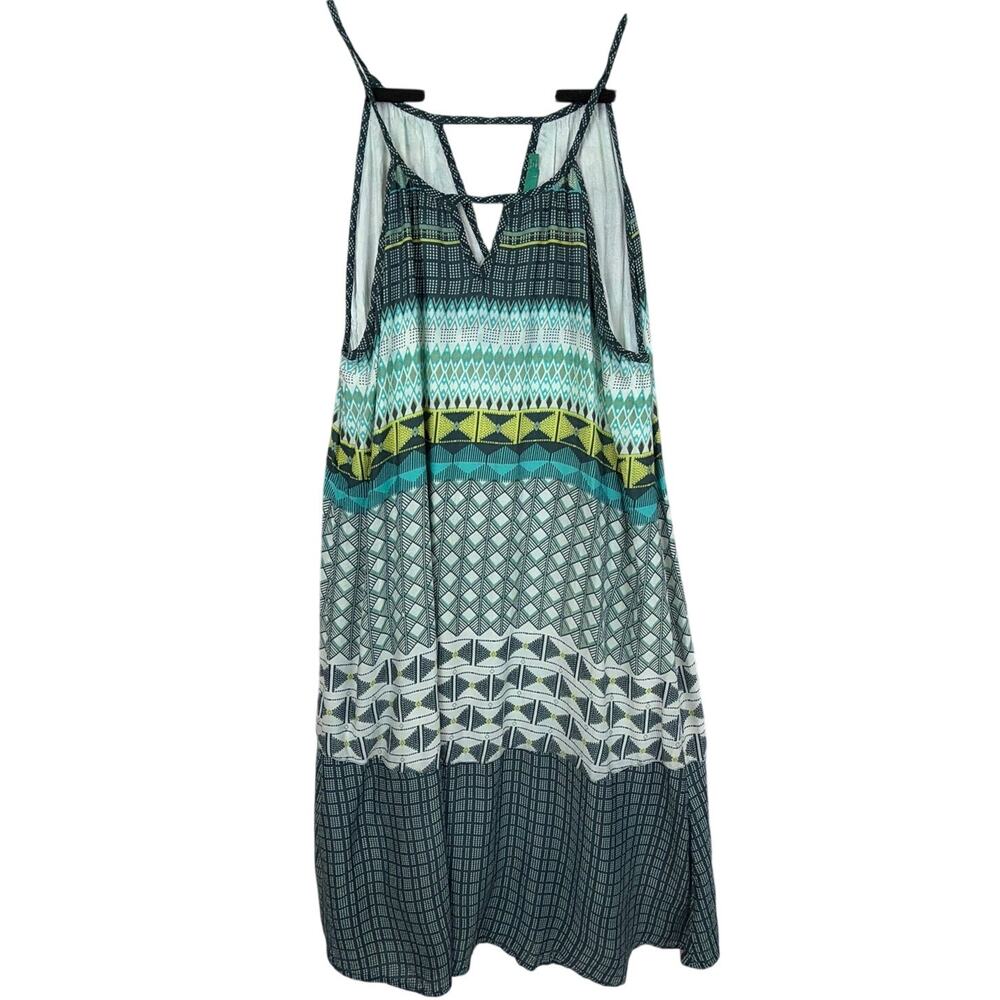 Prana Multicolored Geometric Keyhole Flowy Sundress Lg